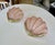 Pair Art Deco Shell Clam Shaped Pink Glass Brass Wall Sconce For Sale - Image 4 of 18
