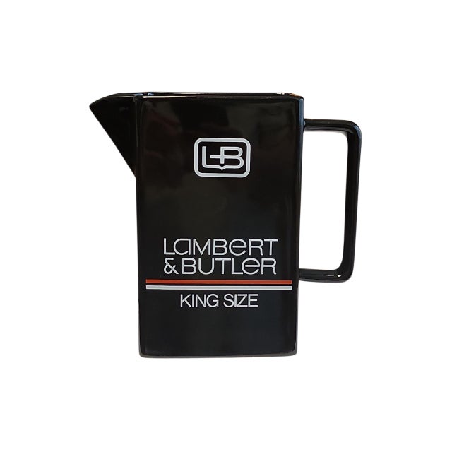 Mid-Century Modern Rare Vintage English Lambert & Butler Pub Water Pitcher For Sale - Image 3 of 6
