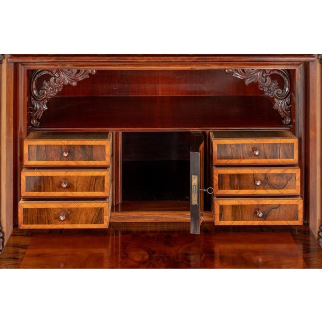 Biedermeier Writing Desk in Mahogany, 1860 For Sale - Image 8 of 10