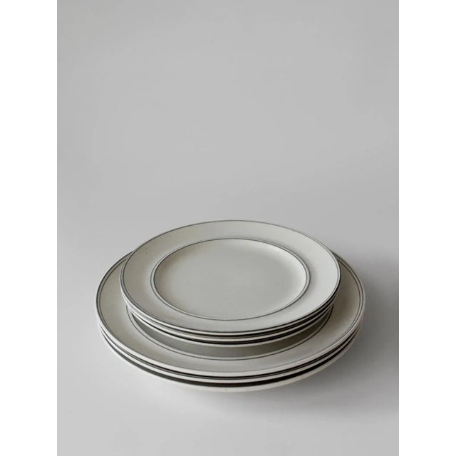 Gray Birka Stoneware Plates Set by Stig Lindberg for Gustavsberg, 1960s, Set of 6 For Sale - Image 8 of 8