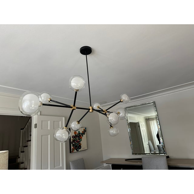 Contemporary Modern Nobila Linear Chandelier – Sculptural Modern Elegance For Sale - Image 3 of 13