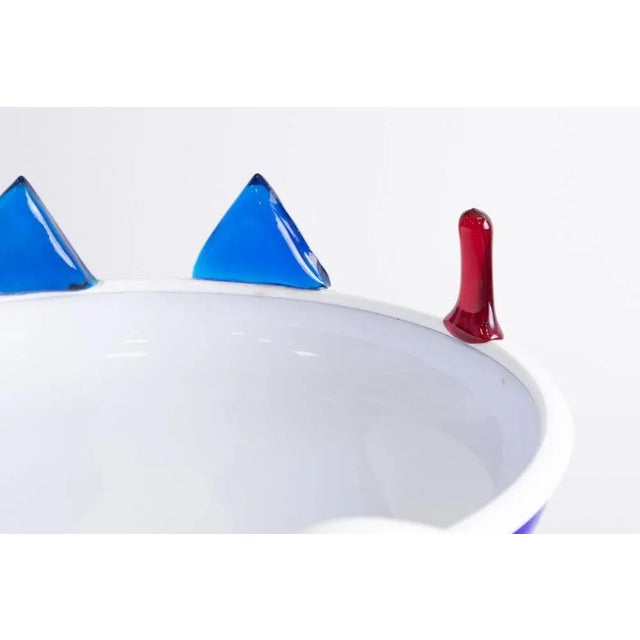 Handmade glass by Ettore Sottsass in the 1980s. This piece has an attribution mark, I am sure that it is completely...