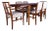 British Tulip Wood Dining Table with Chairs by Gordon Russell, Set of 7 For Sale