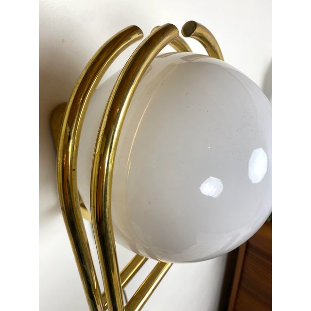 Bauhaus Brass & Opaline Wall Lamp, 1930s For Sale - Image 15 of 18
