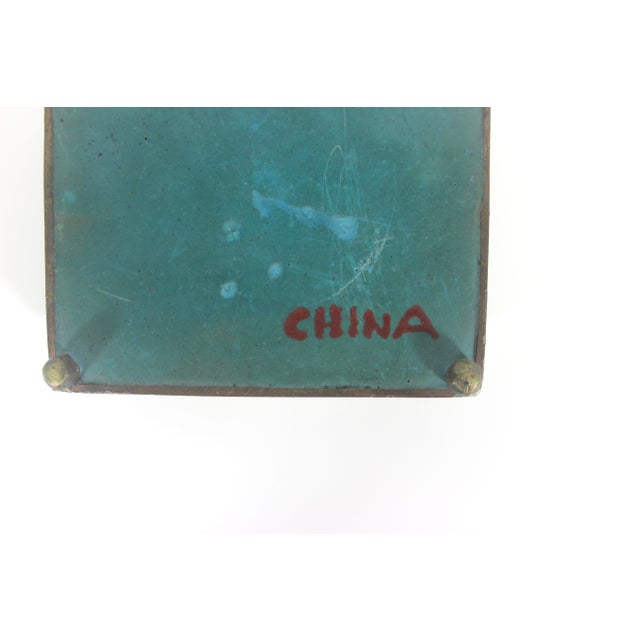 Antique Chinese Floral Cloisonné Box For Sale - Image 11 of 12