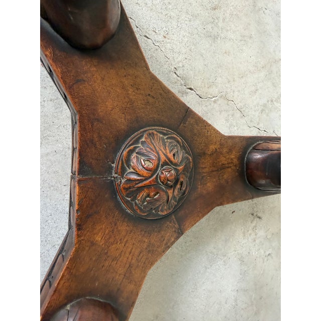 19th Century French Carved Dolphin Base Marble Top Center / Accent Table/ Sikld For Sale - Image 10 of 12