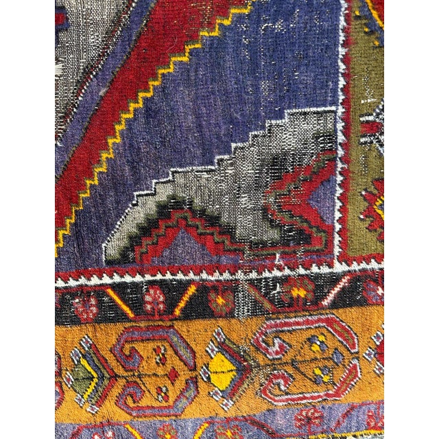 Vintage Turkish Distressed Rug, 1930s For Sale - Image 11 of 18