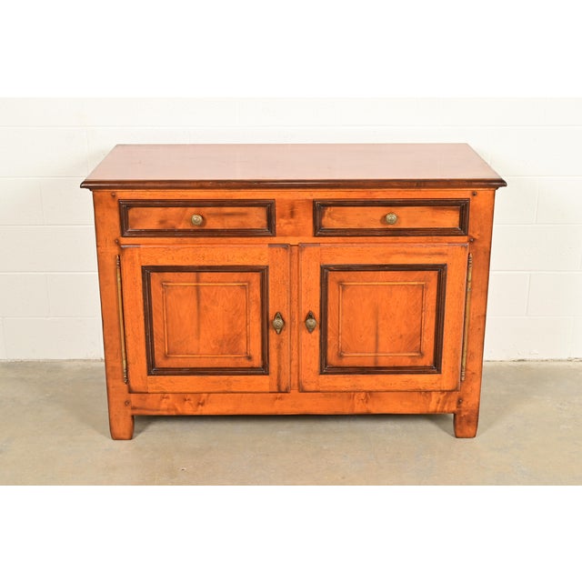 An exceptional Italian Provincial or Rustic European style sideboard, buffet server, or bar cabinet By Baker Furniture,...