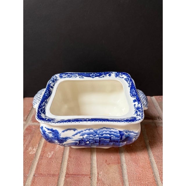 Blue 20th Century English Style Blue & White Transferware Cachepot For Sale - Image 8 of 9