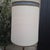 Wood 1960s Mid-Century Modern Carved Ceramic & Walnut Table Lamp With Original Linen Shade — 38” Tall For Sale - Image 7 of 16
