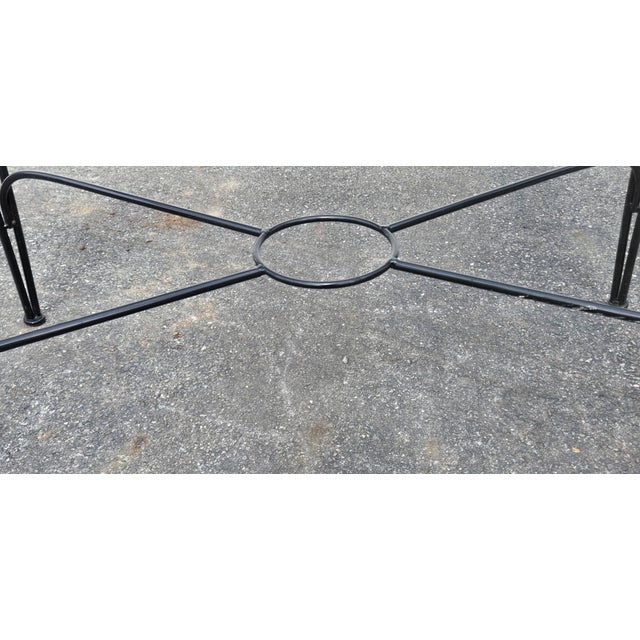 Mid-Century Modern Vintage Wrought Iron Outdoor Table For Sale - Image 3 of 7