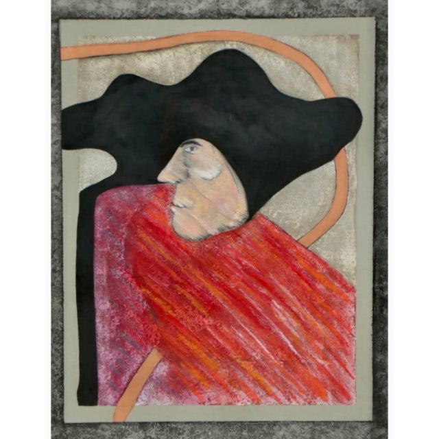 Modern Ramon Carulla, Cuban Art Abstract Oil Painting Latin American Mixed Media Ramon Carulla For Sale - Image 3 of 9