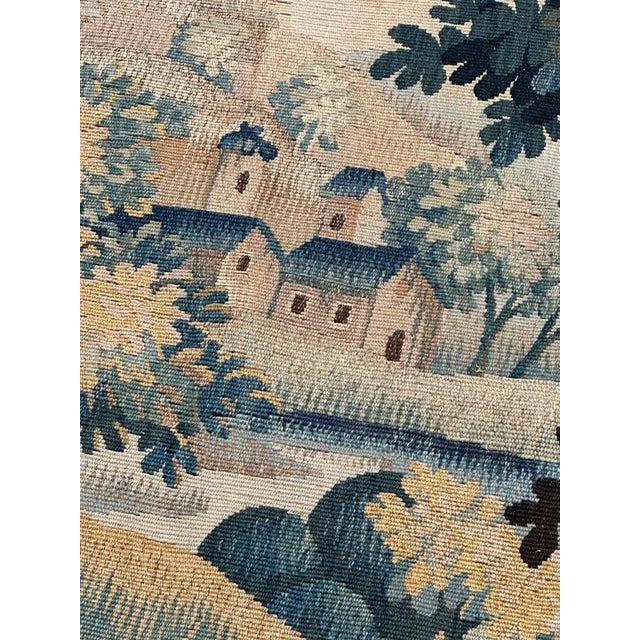 Vintage French Aubusson Tapestry in Silk and Wool, 1940s For Sale - Image 12 of 18