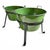Metal Vintage Hungarian Green Enamel Tub W/Iron Stand For Sale - Image 7 of 9