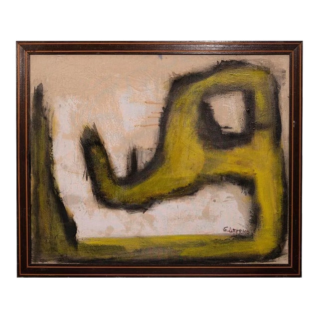 Giorgio Lo Fermo, Yellow Shape, Oil Paint, 2015 For Sale