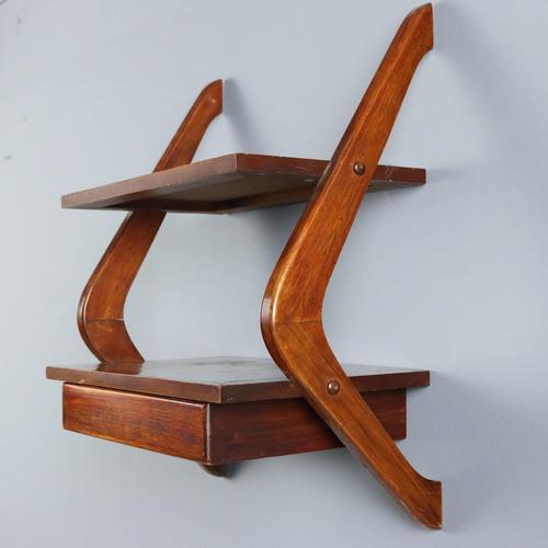 Vintage Wall Unit in Mahogany and Walnut Veneer, 1950s For Sale - Image 3 of 9