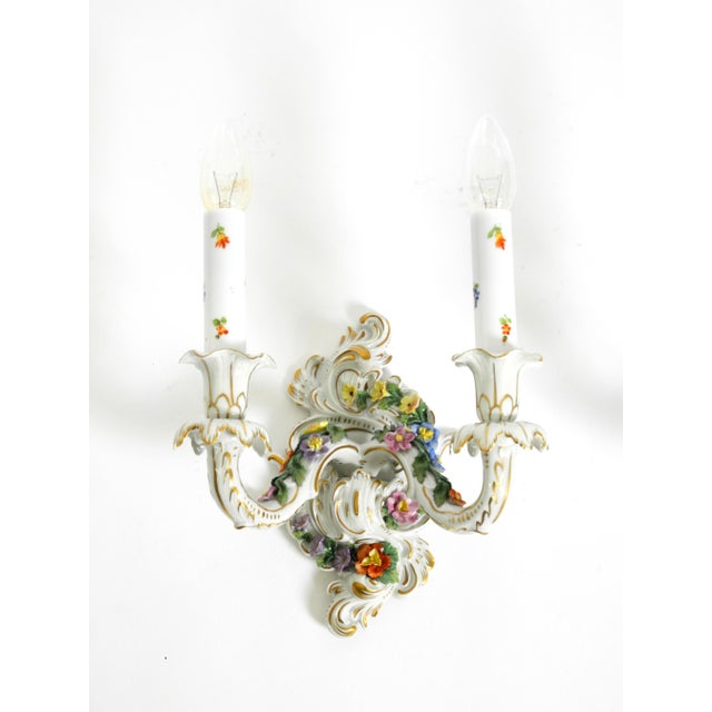 Mid-Century Modern Porcelain Wall Lamps, 1950s, Set of 2 For Sale - Image 4 of 18
