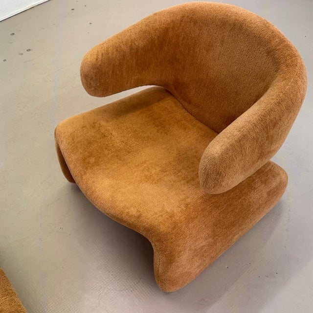Set of Djinn Lounge Chair and Ottoman Olivier Mourgue for Airborne, 1960s, Set of 2 For Sale - Image 6 of 9