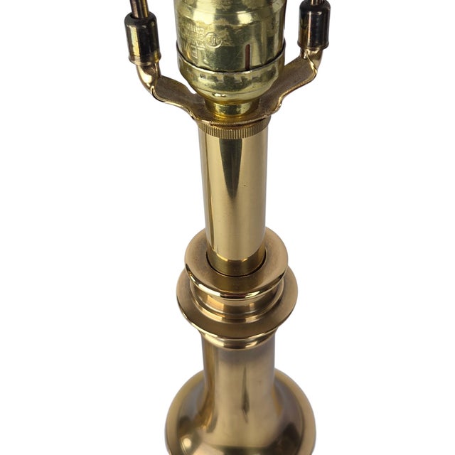 Mid-Century Modern Stiffel Brass Baluster Table Lamps - Hollywood Regency - MCM - A Pair For Sale - Image 3 of 17