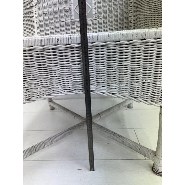 Ivory Vienna Secession Wicker Armchair, Austria, 1905 For Sale - Image 8 of 11