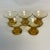 Art Deco 1970s Vintage Art Deco Boho Chic Pale Amber Cocktail Lowballs - Set of 5. For Sale - Image 3 of 8