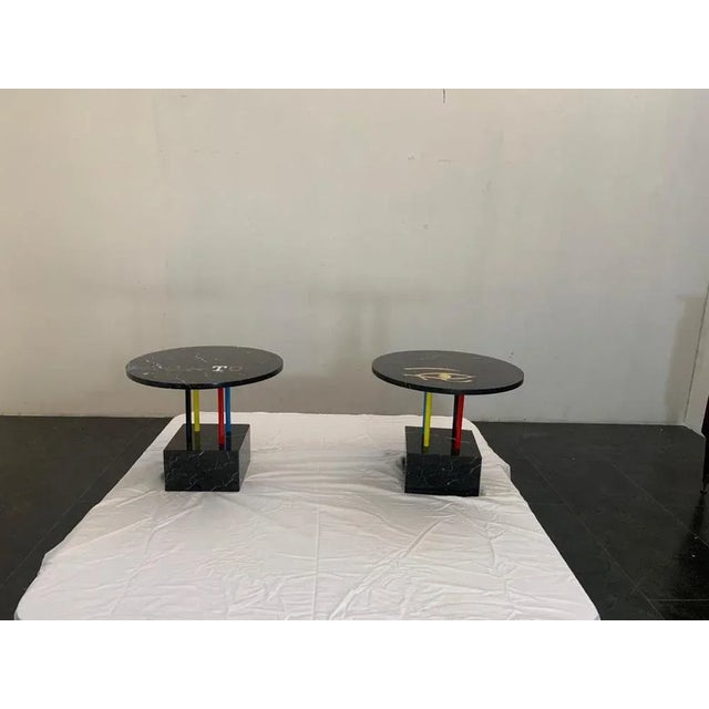 Kleeto Table in Inlaid Marble and Metal by Cleto Munari For Sale - Image 10 of 12