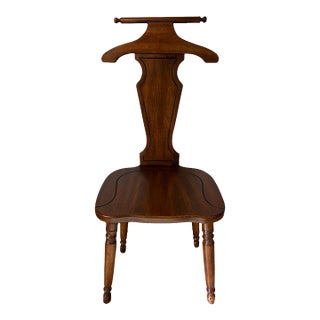 Gentleman's Butler Dressing/Vintage Mid-Century Wooden Valet Chair For Sale