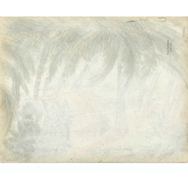Coastal 1940s Grace Spongberg Hawaiian Drawing For Sale - Image 3 of 3