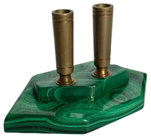 Green Malachite Pen Holder, France, 1960s