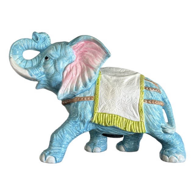 1960s Large Colorful Elephant Bank For Sale