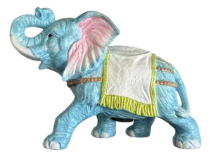 1960s Large Colorful Elephant Bank