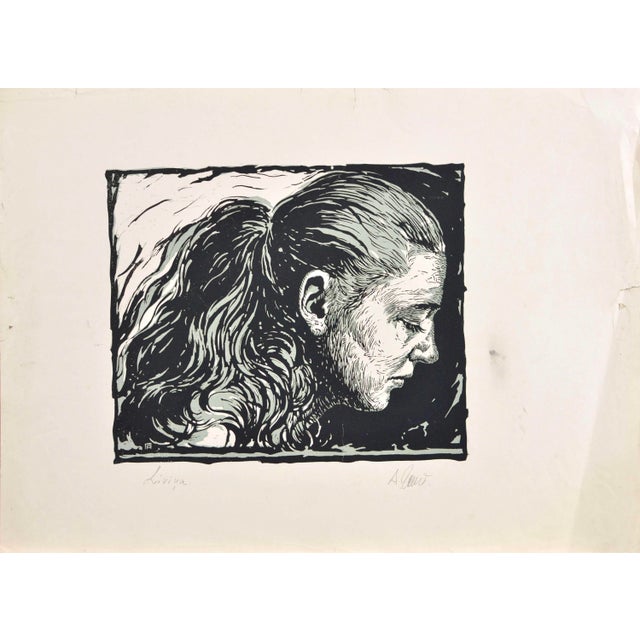 Albert Goltjakov, Meditation, 1960s, Monotype For Sale - Image 6 of 6