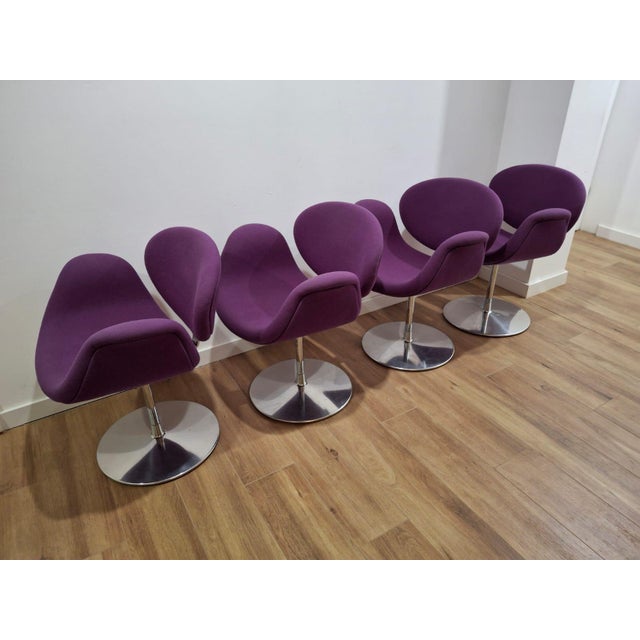 Dutch Armchairs by Pierre Paulin for Artifort, 1980s, Set of 4 For Sale - Image 6 of 14