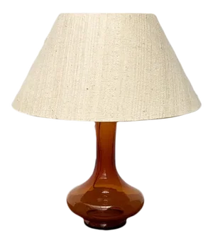 Mid-Century Danish Glass Table Lamp from Holmegaard