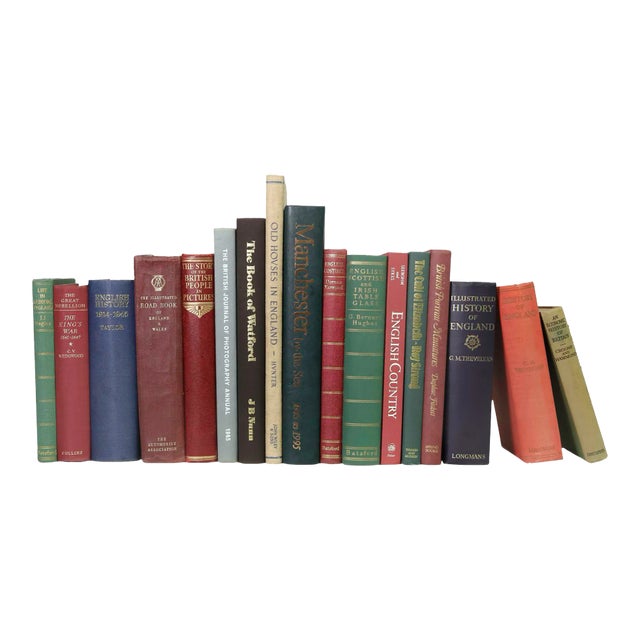 Decorative Books - Vintage British History Oversized Books - Books By The Foot For Sale
