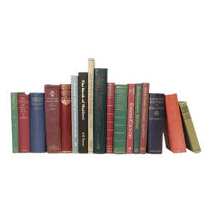Decorative Books - Vintage British History Oversized Books - Books By The Foot