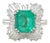 1960s Carl Bucherer, Emerald and Diamond Ballerina Ring, Size 6 For Sale