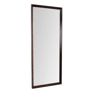 Vintage Danish Mirror with Wooden Frame For Sale