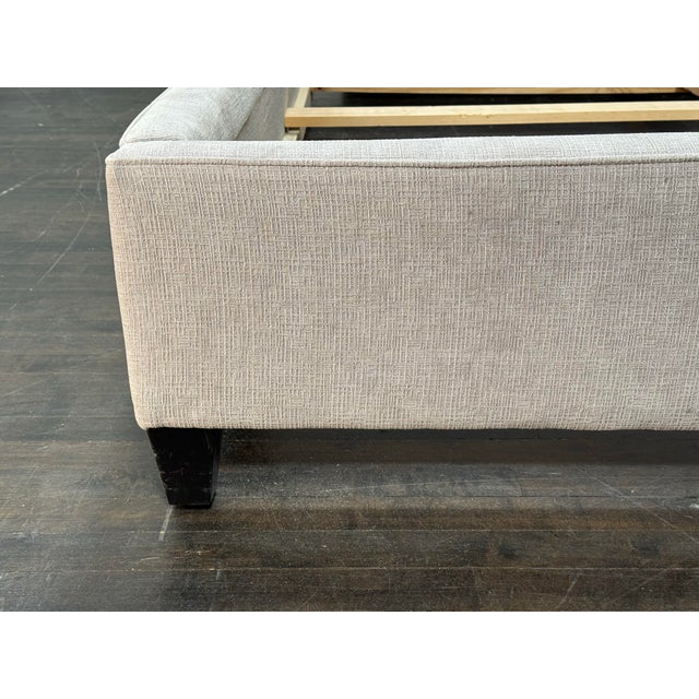 California King Size Restoration Hardware Tufted Wingback Bed Frame For Sale - Image 9 of 12