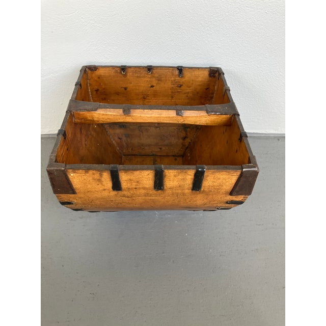 Early 20th Century Lovely Asian Metal and Wood Rice Bucket For Sale - Image 5 of 11
