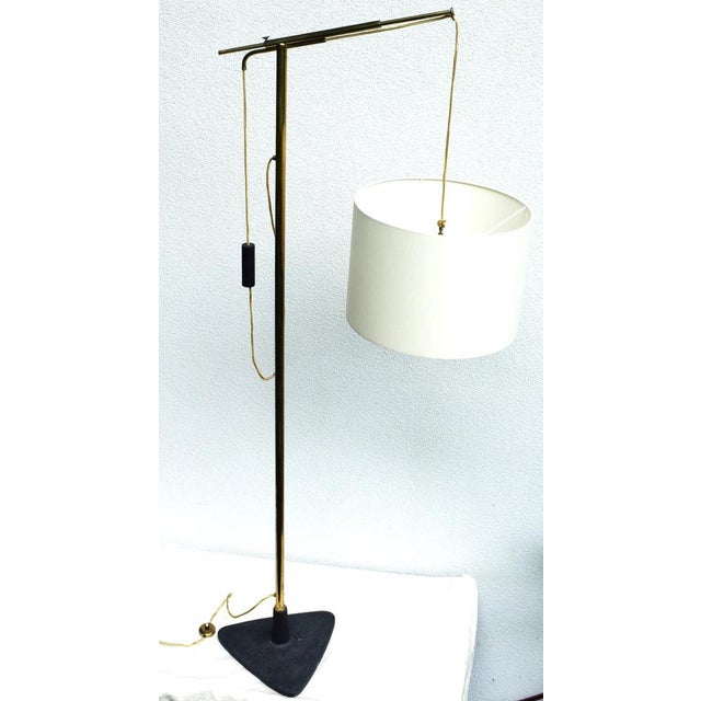 Metal Counterweight Floor Lamp by Franz Hagenauer for Werkstätte Hagenauer Wien, 1950s For Sale - Image 7 of 14