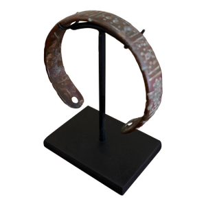 Ancient Roman Bronze Bracelet on Custom Steel Museum Mount