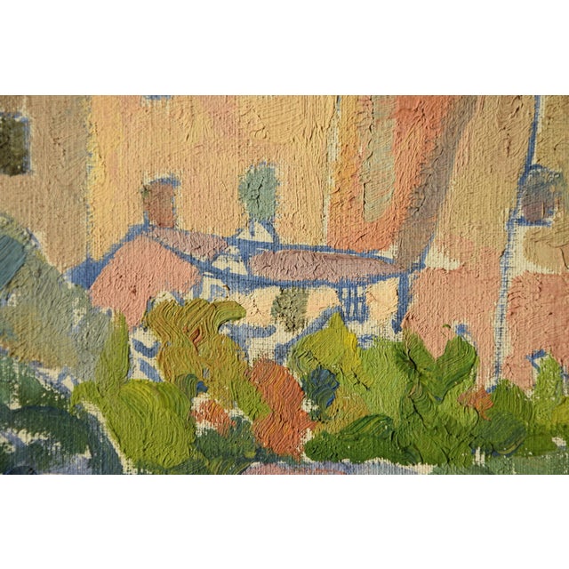 Anja Decker, Italian Street Scene with Horse, 1932, Oil Painting on Canvas For Sale - Image 6 of 10