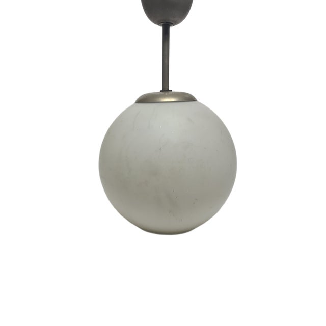 Art Deco Communist Pendant Lamp, Poland, 1960s, in Very Good conditions. Designed 1960 to 1969 European Plug (up to...