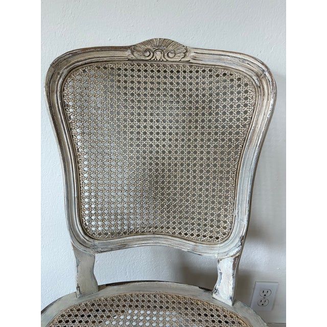 1940s Pair Louis XV Style Caned Back/Seat Accent Chairs For Sale - Image 9 of 12