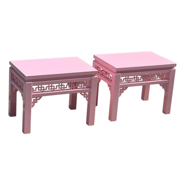 1980’s Pair Chinese Chippendale Fretwork Benches For Sale