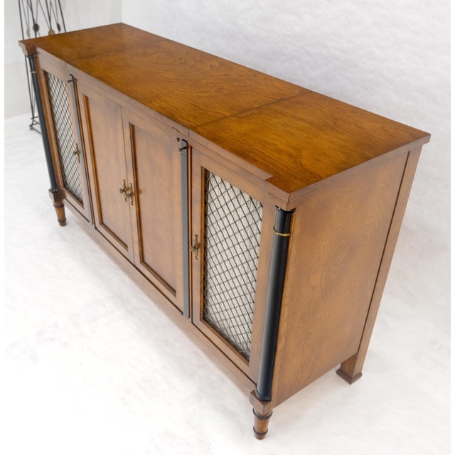 Flip Top Serving Tray Table 4 Doors Credenza Bar Server Sideboard MINT For Sale - Image 16 of 17