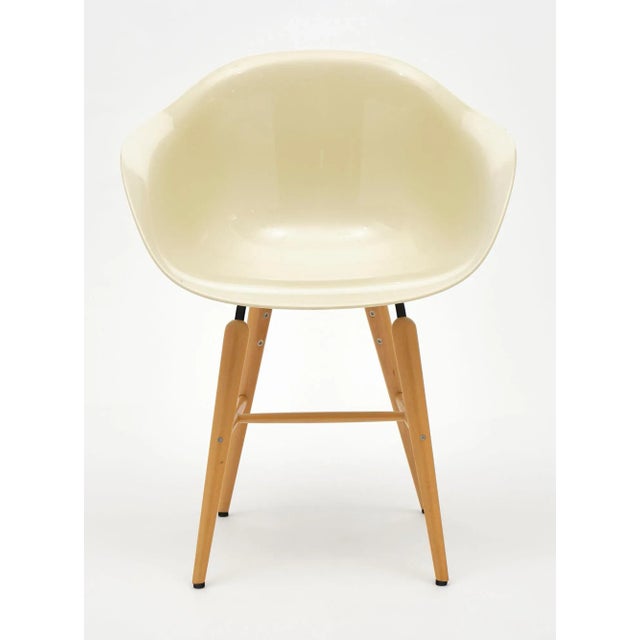 1980s French Vintage Eames Style Molded Armchairs - Set of 2 For Sale - Image 4 of 10