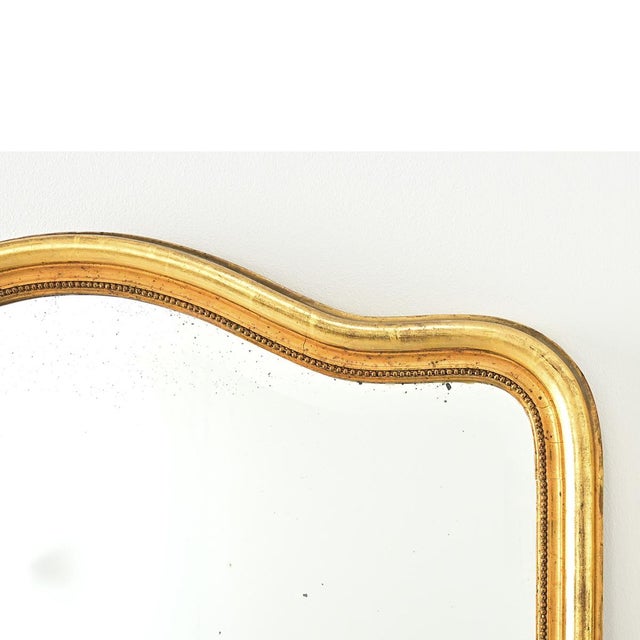 Wood French 19th Century Gold Gilt Mirror For Sale - Image 7 of 10