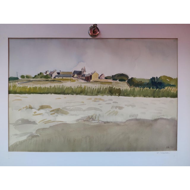 Watercolor By Michel Roubille, 1977\. Nephew of the famous Auguste Jean Baptiste Roubille, he inherited his uncle's gift....